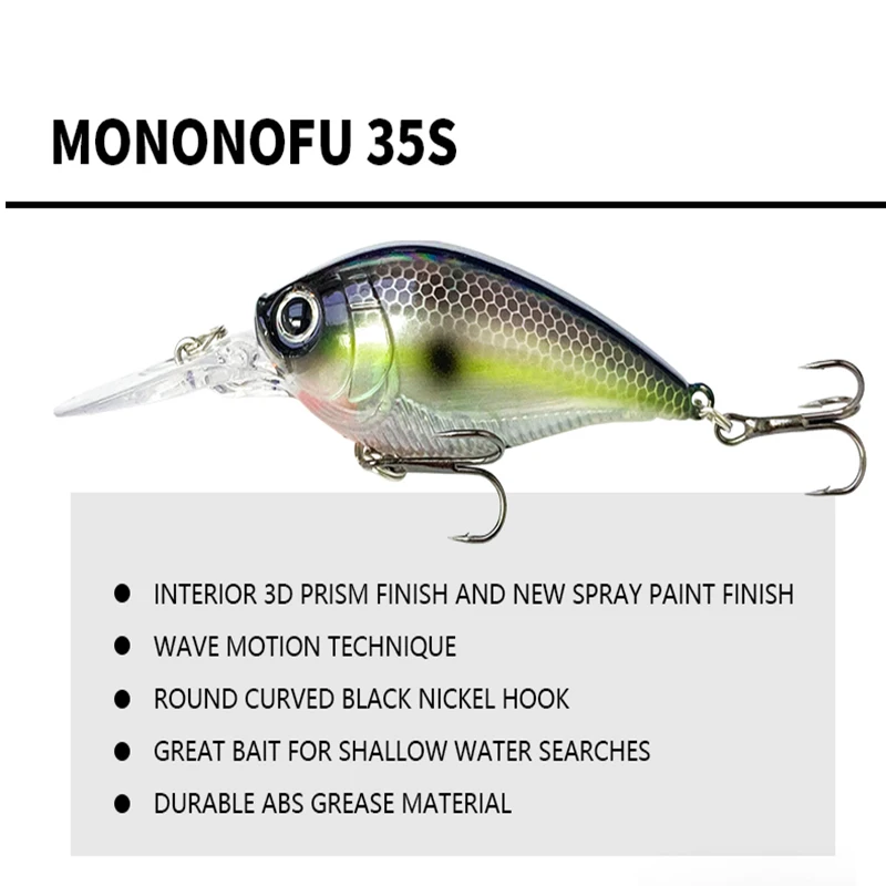 Señuelo de pesca Artificial con manivela, cebos duros de 6cm/13,2g, Crankbait, Jerkbait, Wobbler, aparejos de anzuelos triples, 1 piezas - imagen 5