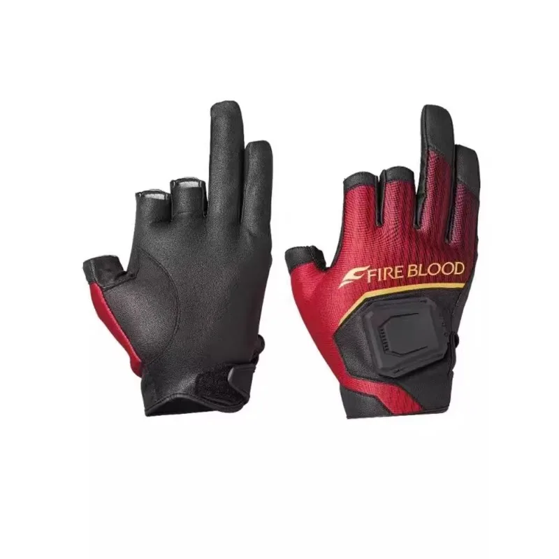 Guantes de pesca tres dedos GL-110V – Cuero PU antideslizantes ligeros
