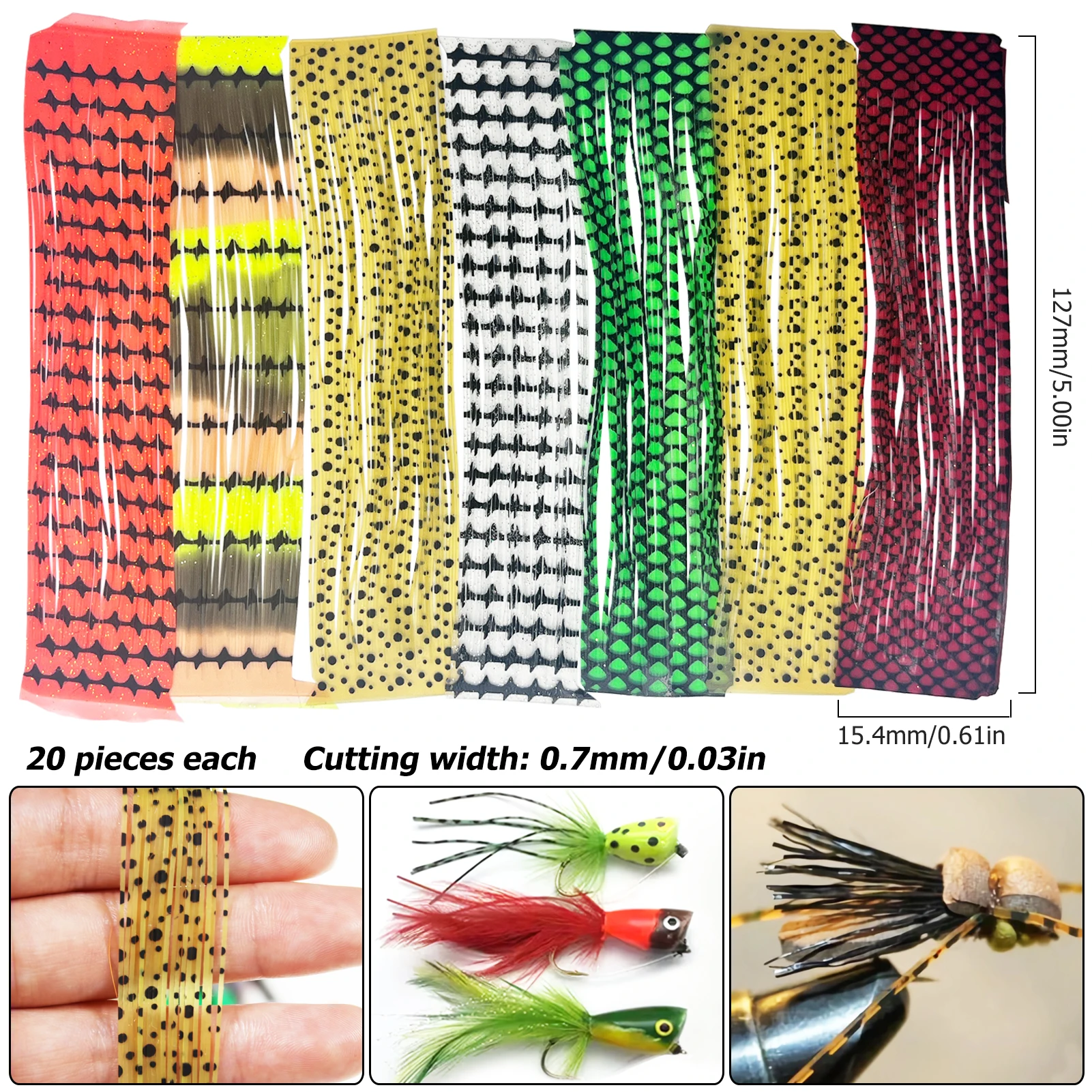 Kit para atar moscas de pesca con anzuelos, tinsel y crystal flash - imagen 4