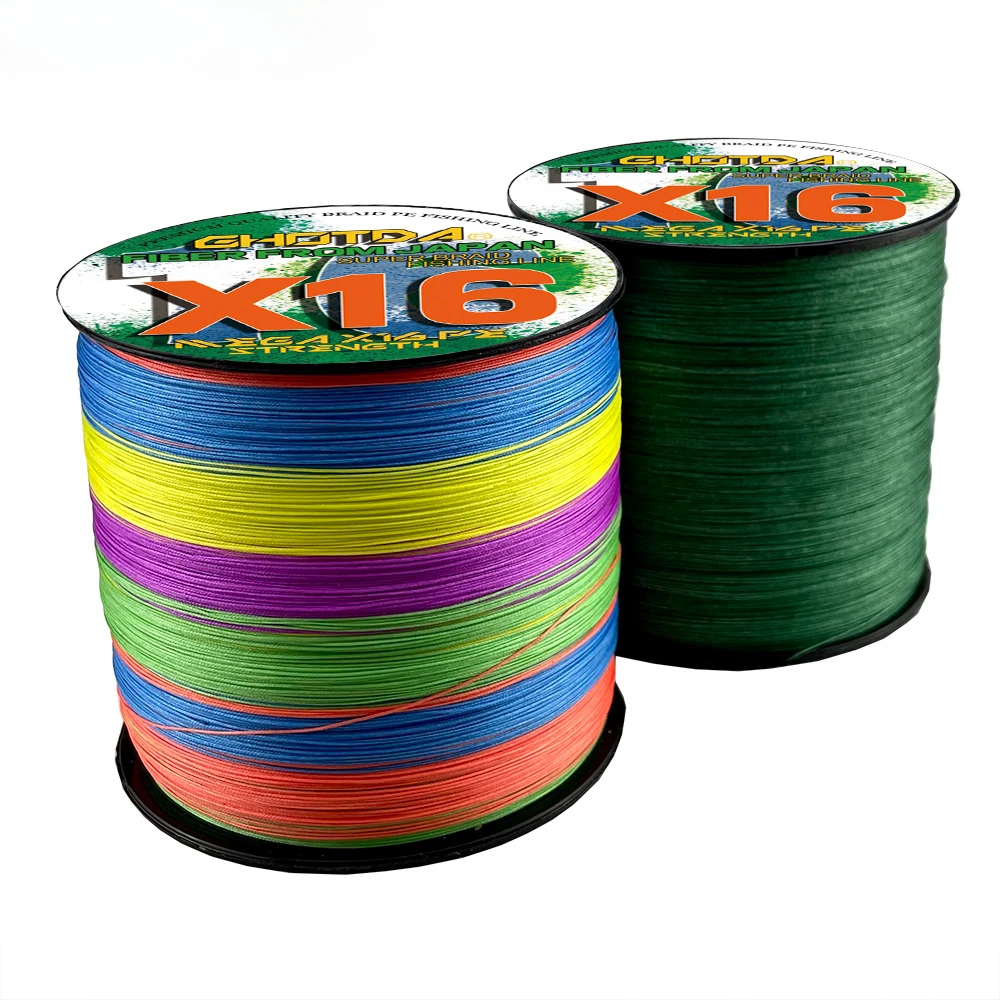 GHOTDA-sedal de pesca trenzado resistente a la abrasión, 16 hebras, PE, súper fuerte, antimordida, accesorios de pesca para agua dulce, 100M - imagen 3