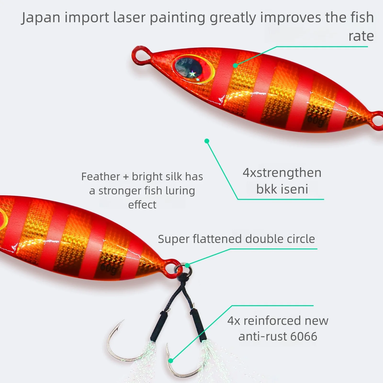 Señuelos de pesca de agua salada, 5 ~ 20g, cucharas, señuelos de Jigging, VIB, hundimiento, Señuelos de pesca de agua dulce para lubina, trucha, salmón - imagen 3