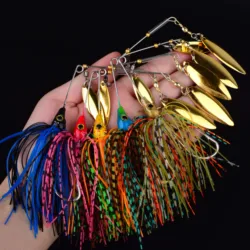 Spinnerbait lubricero y lucianero con paletas giratorias