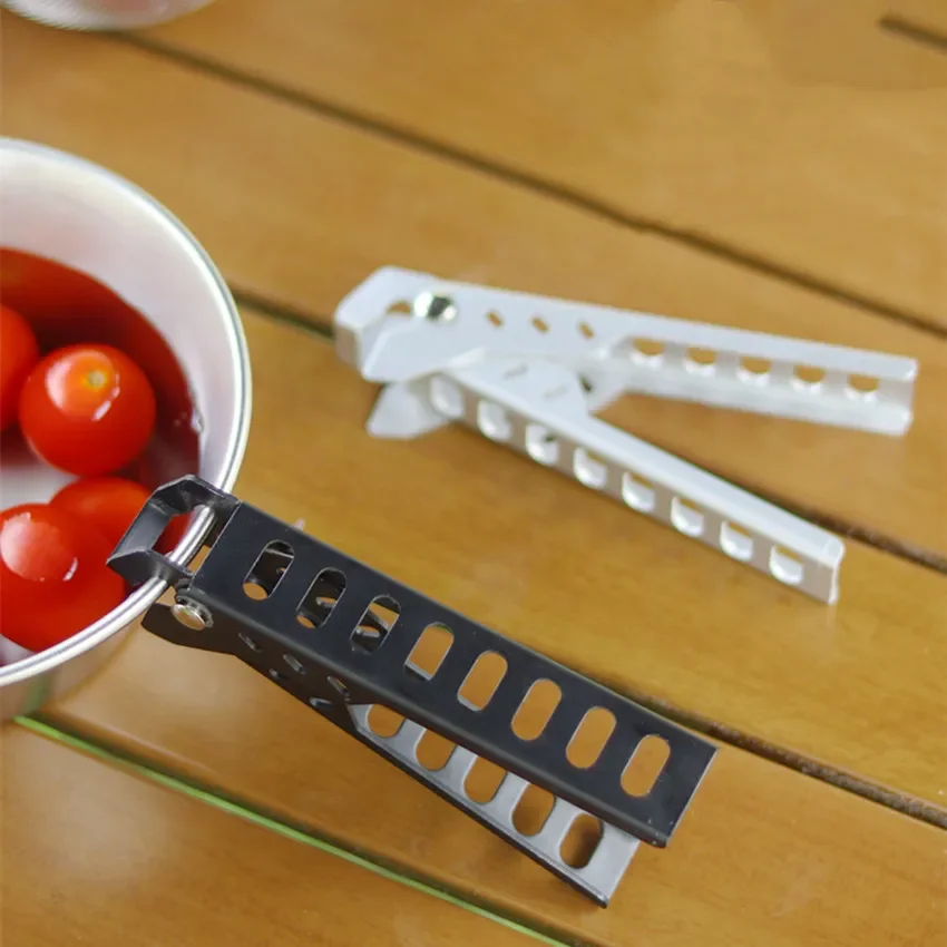 Olla antiescaldaduras para exteriores, sartén, tazón, pinza, senderismo, cocina, Picnic, barbacoa, utensilios de cocina, Camping, mango anticaliente, herramienta de abrazadera de Clip - imagen 3