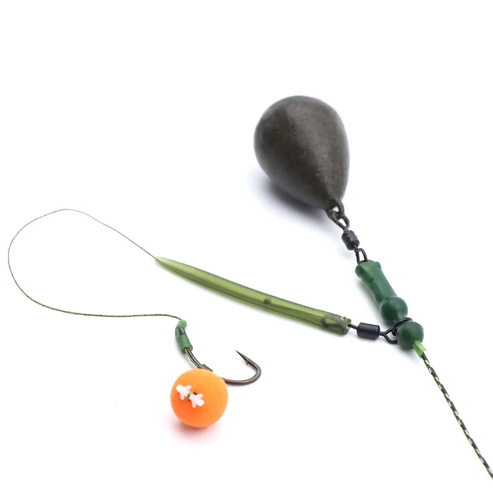 Herramientas giratorias para pesca de carpa, accesorios de conector de aparejo Ronnie, gancho giratorio para pesca, aparejo Terminal de manga gruesa, 20 piezas - imagen 5