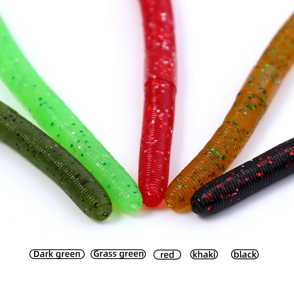 12 Uds. De cebos blandos para fideos y accesorios de señuelo, juego de aparejos de pesca flotantes sin plomo para pesca de lubina negra en Texas It is - imagen 4