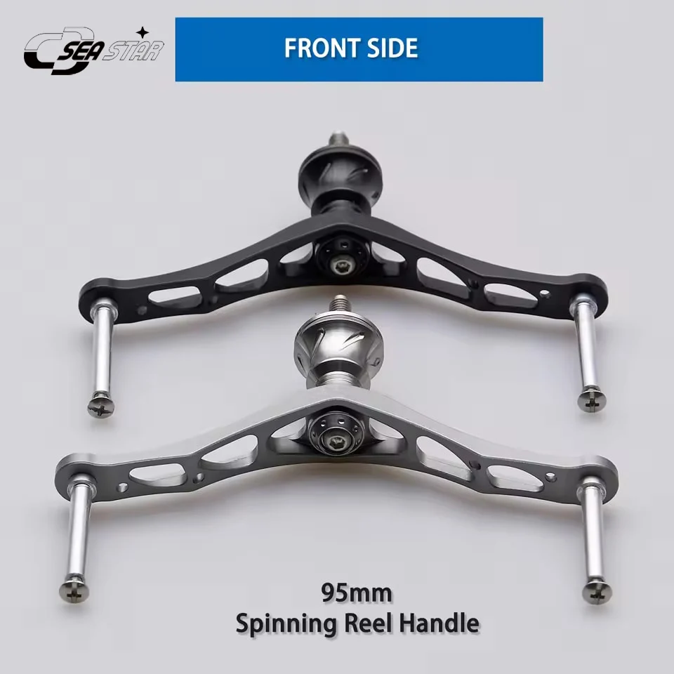 Mango de carrete giratorio HEIGHTEN de 95mm sin perilla para Shimano Daiwa, accesorios de modificación de pesca - imagen 4