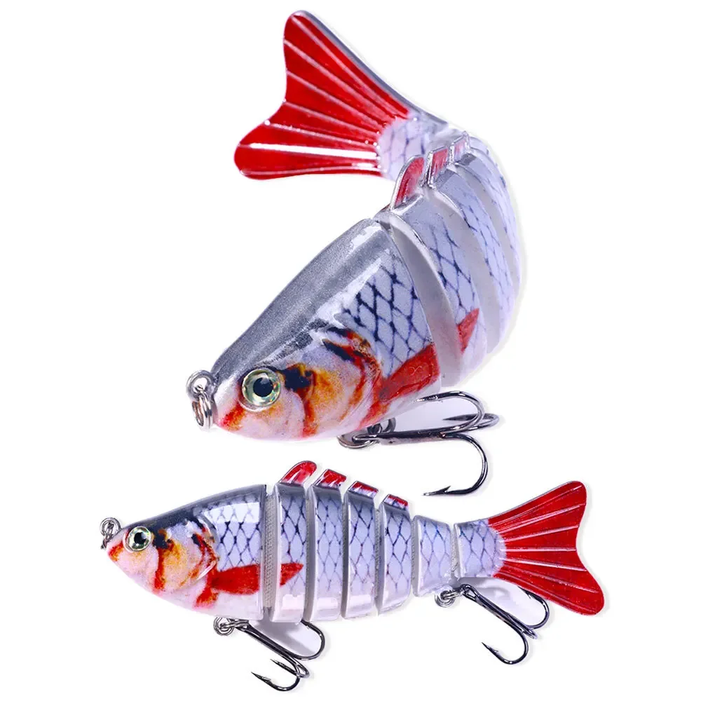 1pc 10cm 15g 7-segement Swimbait Pike Wobblers Crankbait Fishing Lure Multi Jointed Hard Bait Musky Sinking Isca Artificia - imagen 3