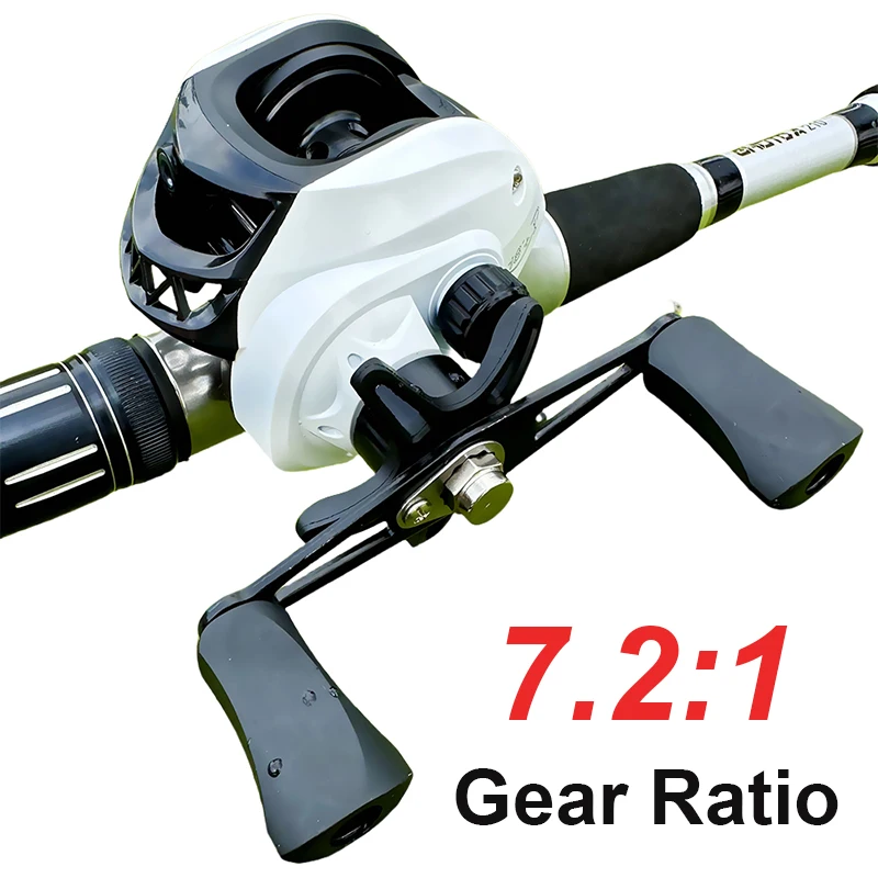 Long-distance Casting Fishing Reel Magnetic Brake High-speed Gear Ratio 7.2:1 Saltwater Jigging Wheel Max Drag 8KG for Carp Bass - imagen 2