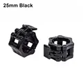 2Pcs 25mm Black