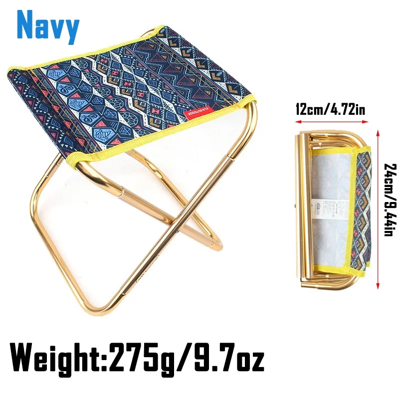 Silla de pesca plegable (gris/azul marino/naranja), taburete portátil de aluminio para campamento con respaldo ajustable, 50kg, barbacoa/pesca/viajes, 1 ud. - imagen 2