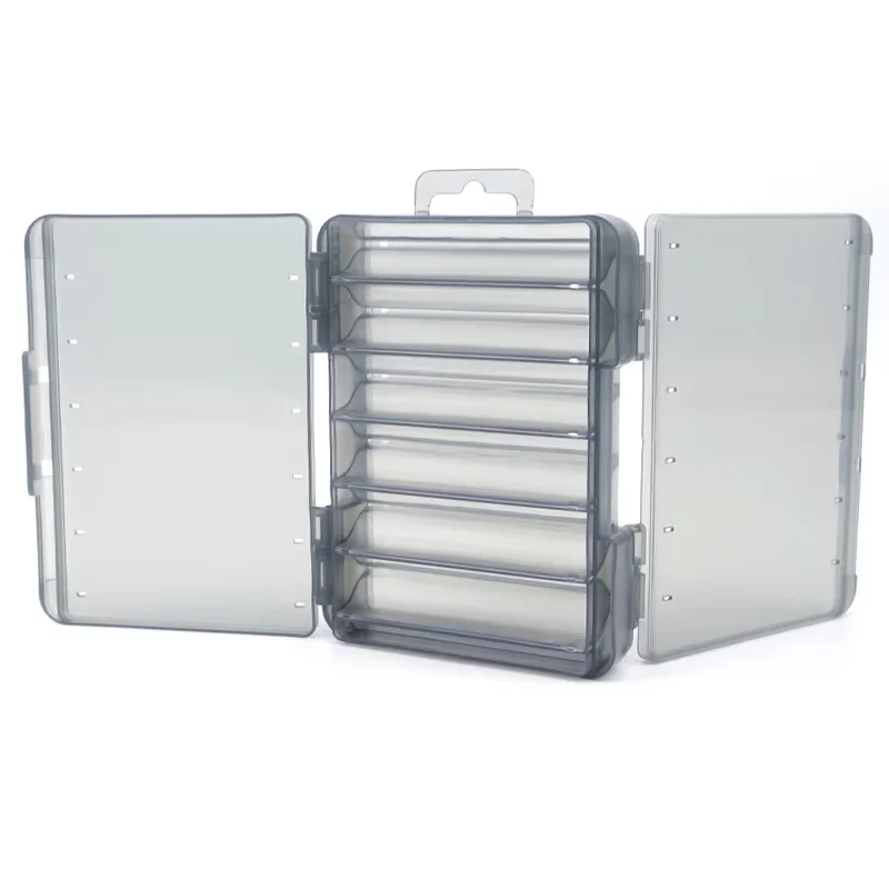 Caja de herramientas de pesca, caja de plástico para equipo de pesca con 12 compartimentos de doble cara, caja de almacenamiento para anzuelos de cebo - imagen 3