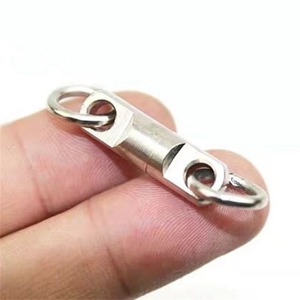 100 Uds. Rodamiento de bolas de Pesca de alta resistencia, anillos soldados sólidos giratorios, conector de anzuelo de Pesca de agua salada de acero inoxidable, aparejos de Pesca