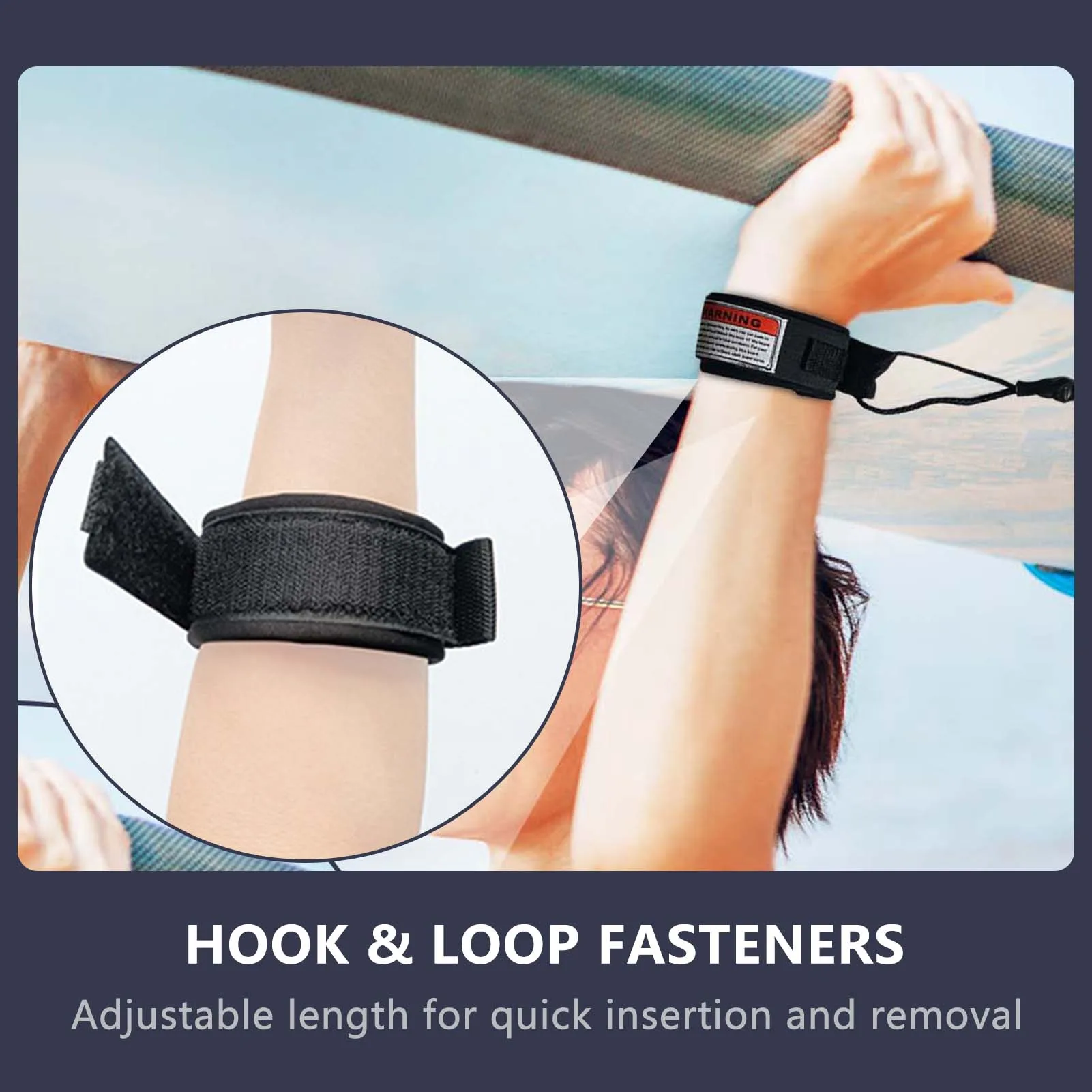 Cuerda de seguridad para tabla de surf, deportes acuáticos al aire libre, cuerda de tracción duradera Simple para surf, buceo, natación, accesorios deportivos prácticos - imagen 3