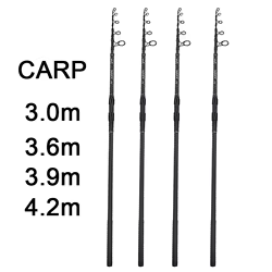 Caña telescópica de spinning carbono 40T lance distancia 3-4.2m