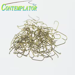 Ganchos de mosca seca Sproat de púas, 8 tamaños, #10, 12 #, 14 #, #16, 18 #, 20 #, bronce, Ojo de plumón, Gape ancho, luz estándar, ninfa, 50 unids/lote por paquete