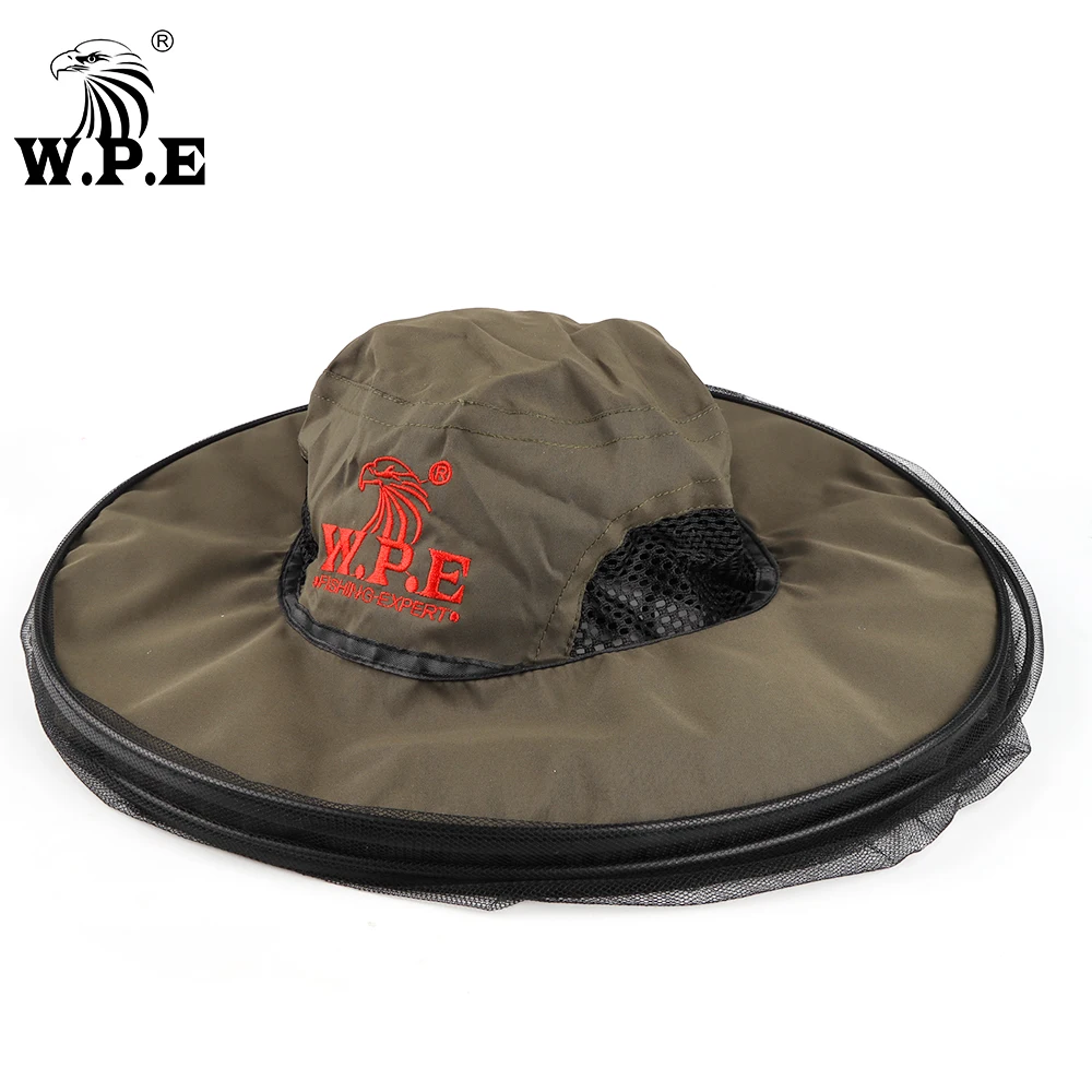 W.P.E gorra de pesca pesca al aire libre mosquitera antiinsectos pesca de carpa aparejos de pesca al aire libre máscara de red de pesca