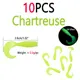 10pcs Chartreuse