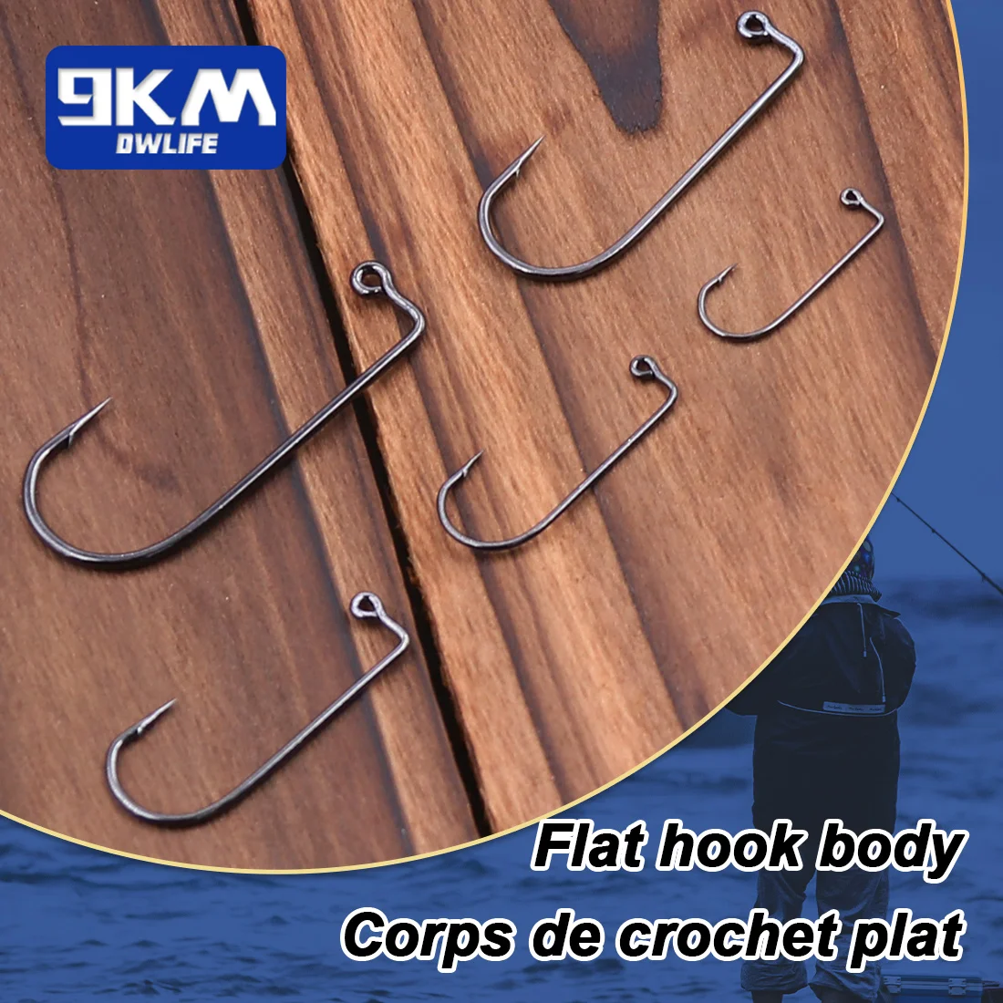 Anzuelo de anzuelo de pesca, 50 ~ 200 Uds., anzuelo de 90 grados, acero rico en carbono, vástago largo, molde de cabeza de anzuelo, anzuelo Aberdeen, aparejos de pesca de agua salada - imagen 5