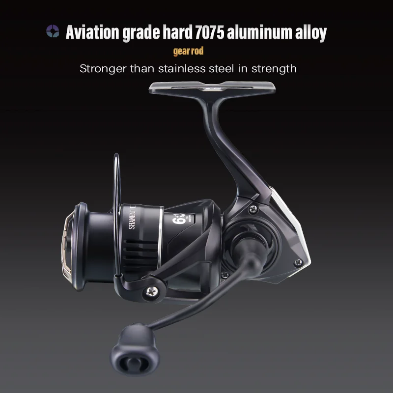 Carrete de pesca giratorio ligero negro 6 + 1 bola 8kg arrastre cuerpo de fibra de carbono Anti agua de mar para bobina de pesca de agua dulce de agua salada - imagen 5