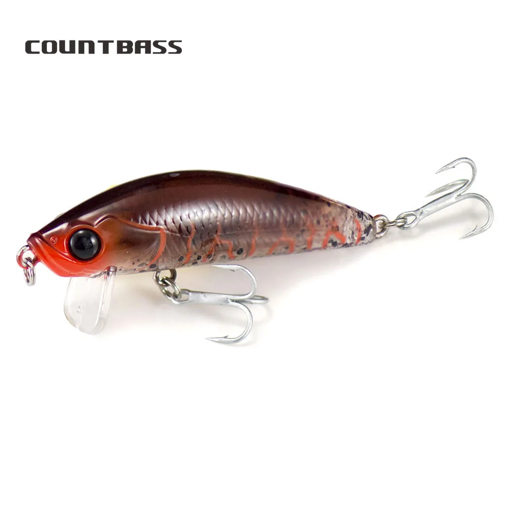 Countbass Floating Minnow66mm 2-19/32" 6g 7/32 oz. Señuelos de pesca Wobbler de pesca de lubina con enchufe de agua dulce, Shad Crankbait