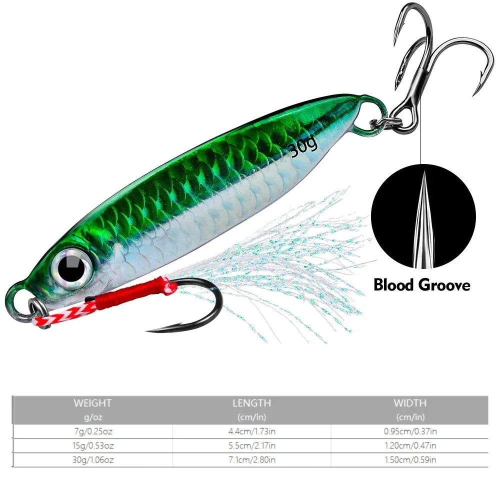 Señuelo de pesca con plantilla de Metal, 5 uds., 7g, 15g, 30g, anzuelo fundido, Swimbait, Wobbler, Lucio, cuchara, carpa, Spinner, aparejos de pesca, cebo Artificial - imagen 3