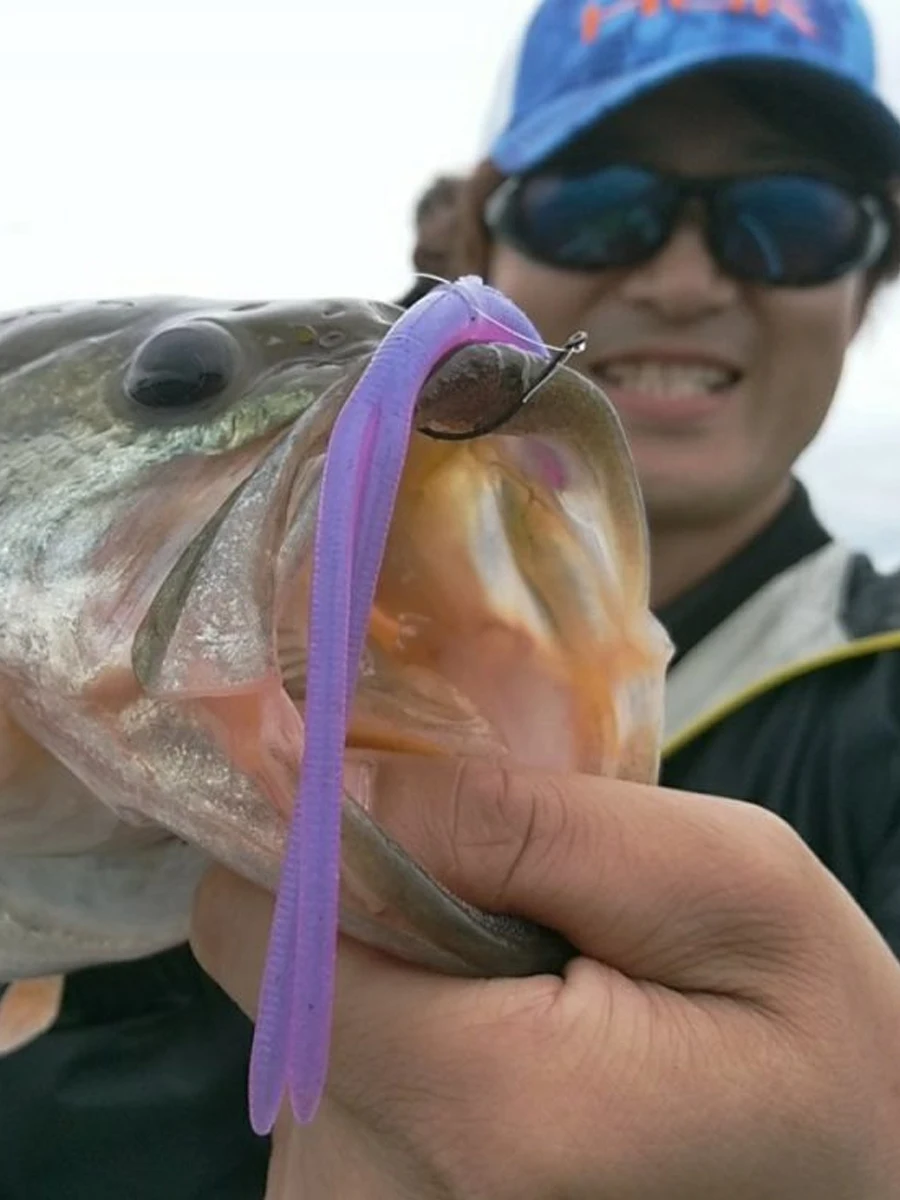 LURETV O. S.P OSP HP 3D Wacky señuelo, cebo blando, gusano de fideos de doble cola, grupo de pesca de plomo neko, señuelo de fosa negra - imagen 4