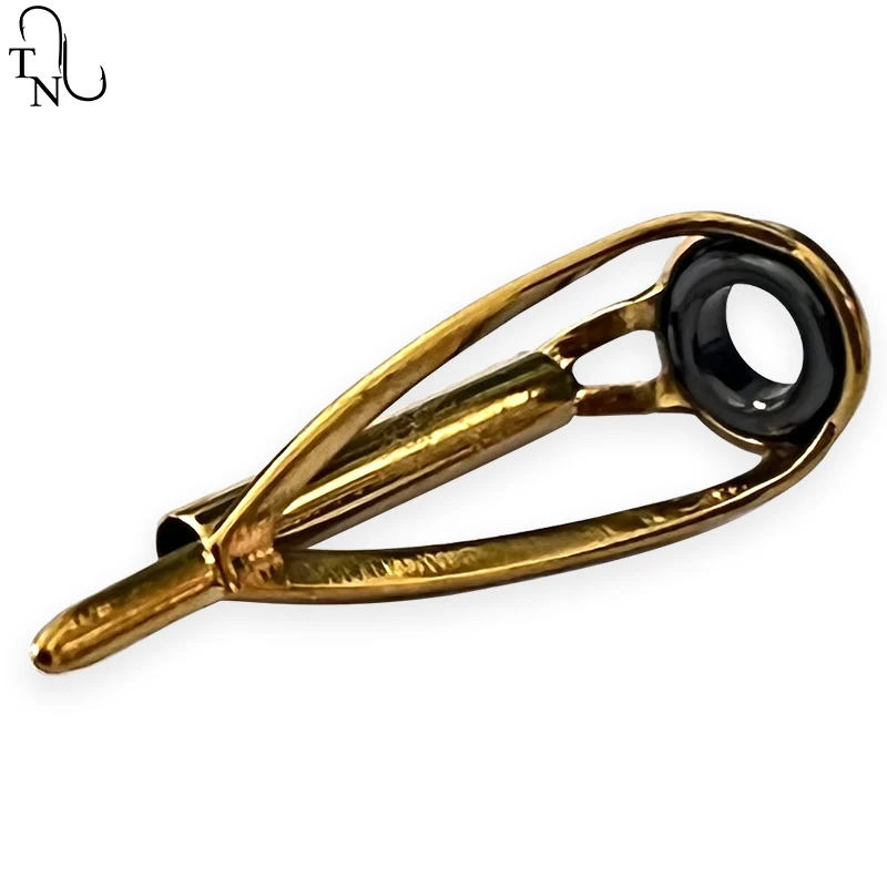 TN09-Juego de guías de caña de oro ultraligeras, anillos de cerámica de alto brillo, accesorios de repuesto para caña de pescar - imagen 4
