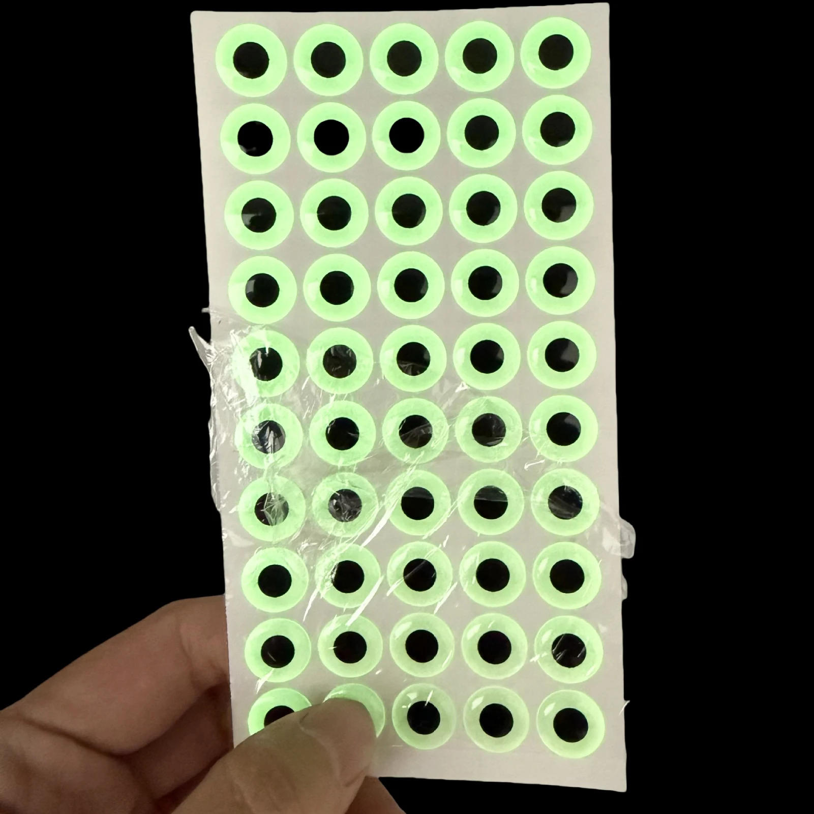 Accesorio de señuelo de pesca, ojos de cebo falsos luminosos 3D, ojo realista simulado Artificial, aparejos de pesca en hielo para invierno, 69/183 Uds. - imagen 5