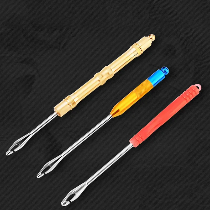 Separador de anzuelos de acero inoxidable, dispositivo de desenganche, aparejos de pesca, Extractor de seguridad, mango largo - imagen 4