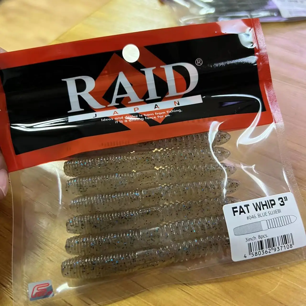 Señuelo RAID japonés, gusano suave, látigo gordo, fideos gordos de 3 pulgadas, Bang Worm Senko, cebo suave sin plomo de alta gravedad específica - imagen 5