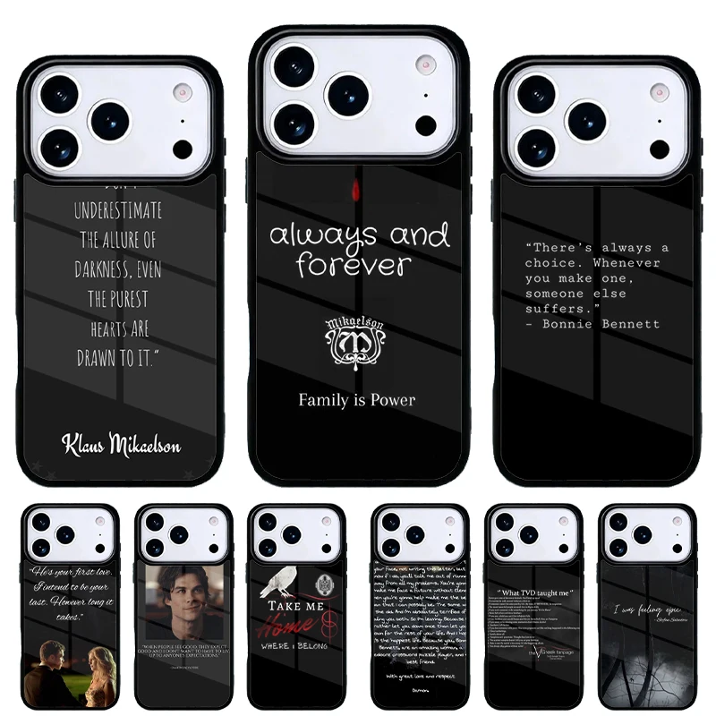 Funda The Vampire Diaries para iPhone – Diseño con citas de la serie