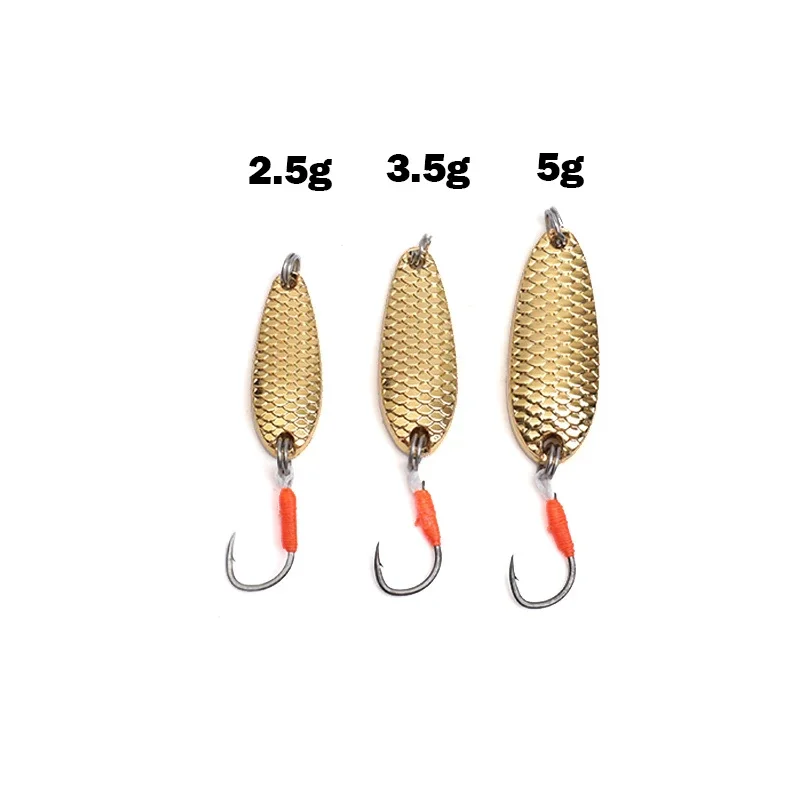 Nuevo Mini señuelo de Pesca 2,5g 3,5g cuchara señuelos de Metal Spinnerbait Minnow pez pequeño anzuelo único plantilla corriente trucha cebos Pesca caliente - imagen 5
