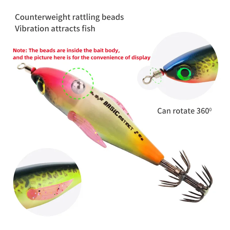 Egi para calamar luminoso 5g: pulpo artificial para trolling - imagen 4