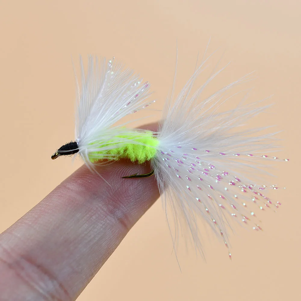 Moscas de pesca con mosca para trucha, lubina y salmón, surtido de moscas húmedas, moscas idéales para pesca con mosca, 8 Uds. - imagen 3