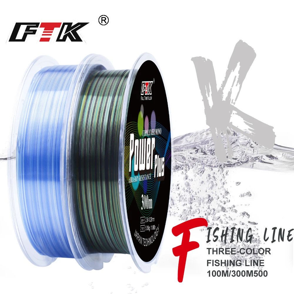 FTK 3D Línea de pesca invisible fluorocarbono moteado súper fuerte