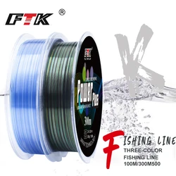 FTK 3D Línea de pesca invisible fluorocarbono moteado súper fuerte