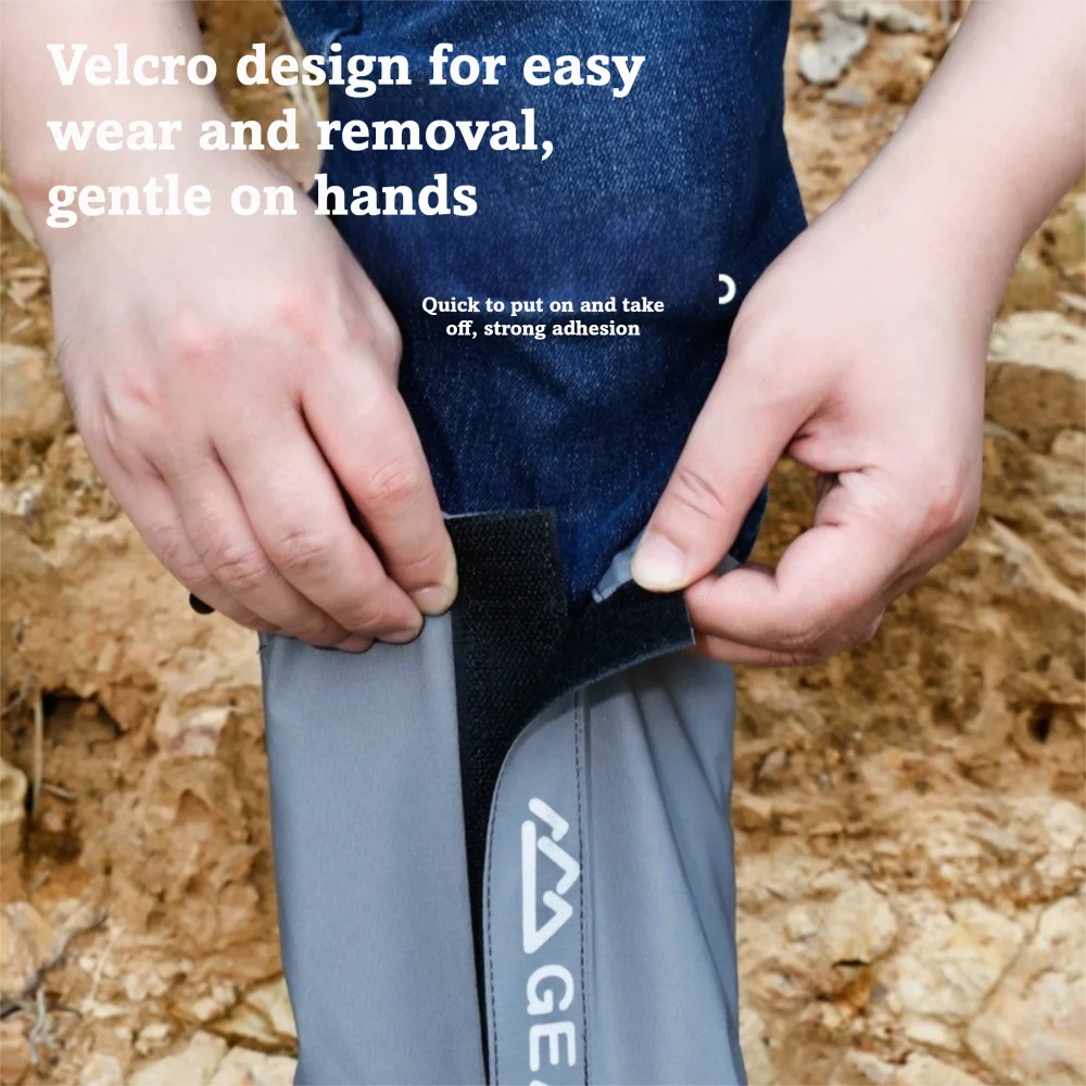 Calentadores de piernas impermeables, cubierta de pie gruesa ajustable, resistente al desgaste, cubierta protectora de piernas a prueba de viento, 1 par - imagen 4