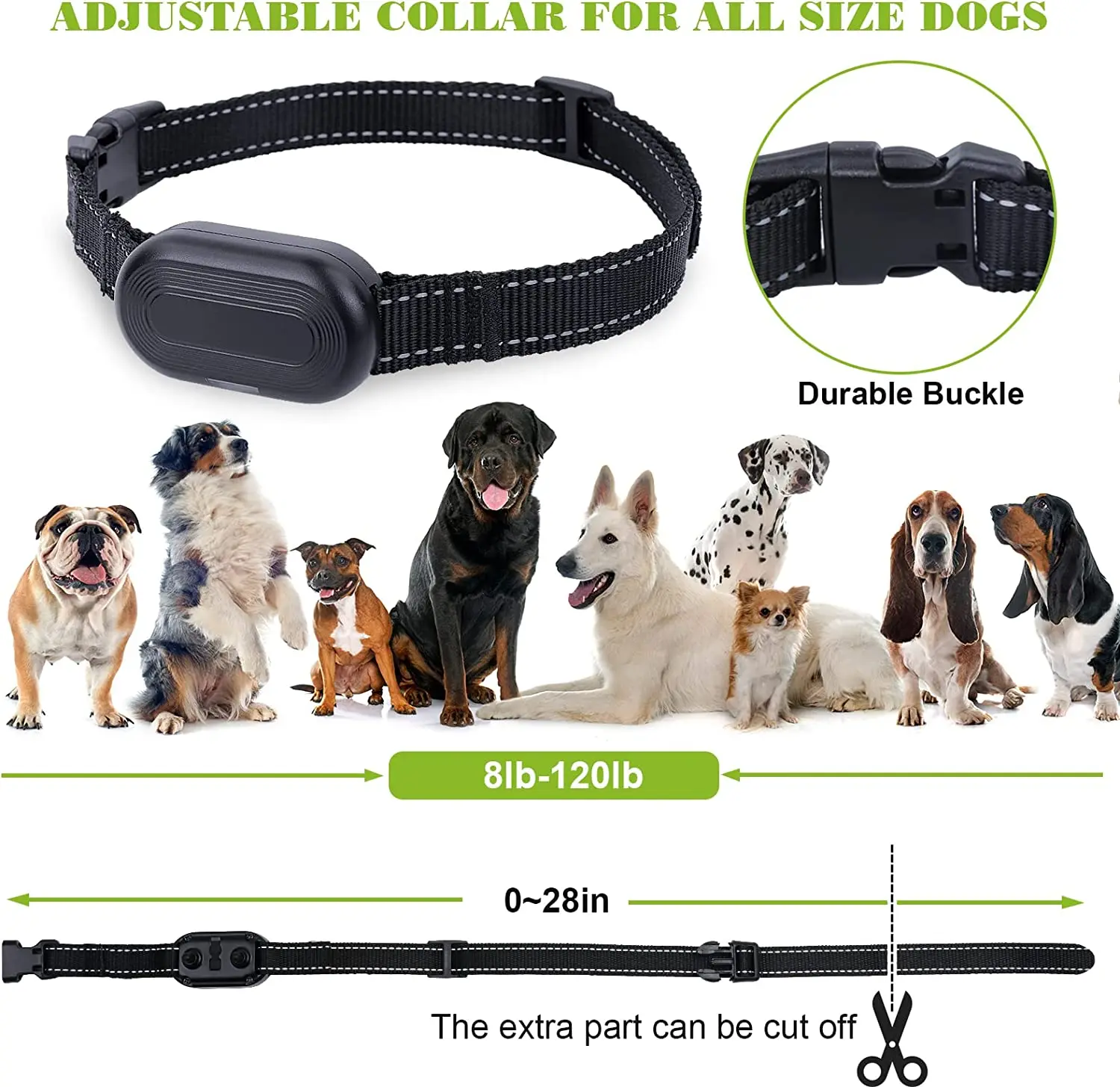 Collar antiagua con sonido y vibración – control remoto recargable para perros - imagen 4