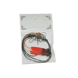 Anzuelos de pesca 8 #   9 #   10 #   Sedal de pesca de acero inoxidable, anzuelo de cuerda, aparejos, señuelos, aparejos de cuerda, anzuelos giratorios con 5 ganchos