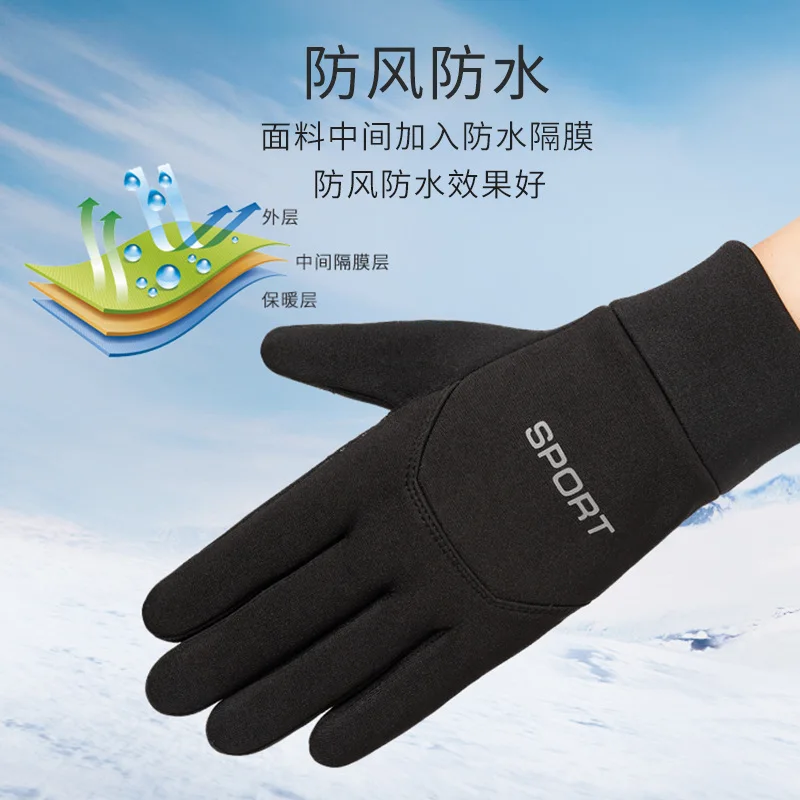 1 par de guantes de pesca de invierno 2 dedos cortados mujeres hombres Universal mantener caliente protección de pesca guantes antideslizantes pesca al aire libre - imagen 5