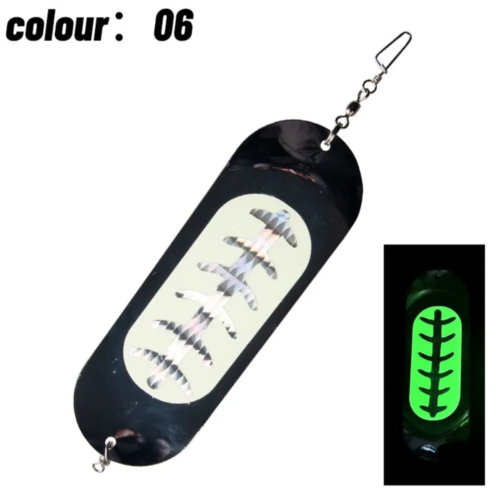 2023 peso ajustable Tlapia pesca Flasher señuelo de curricán Flasher profundo placa de buceo Metal 6in 48g herramienta de curricán pesca en el mar - imagen 2