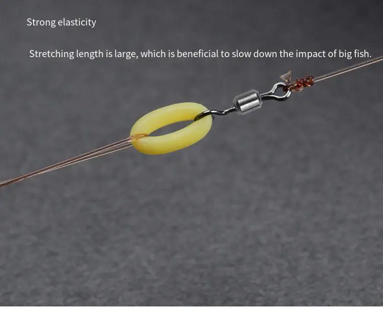 50/100 Uds anillos de goma junta tórica herramientas de pesca anillo de aparejo redondo Terminal de pesca aparejos accesorios de pesca conector carpa - imagen 4