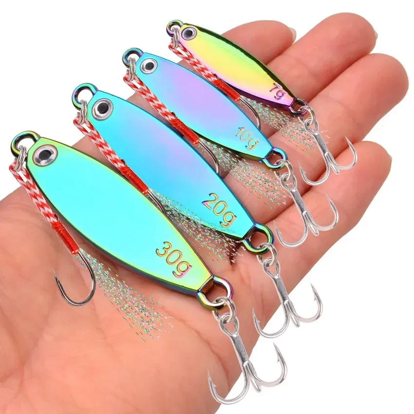 Señuelo de Metal fundido para pesca, cebo Artificial de 5/7/10/15/20/30g para Jigging, aparejos de pesca SwimBait