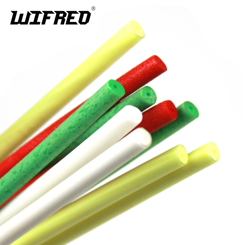 Wifreo-espuma cilíndrica de alta densidad con agujero central para pesca, equipo de atado de moscas, bricolaje, 4mm, 12 unids/lote por paquete