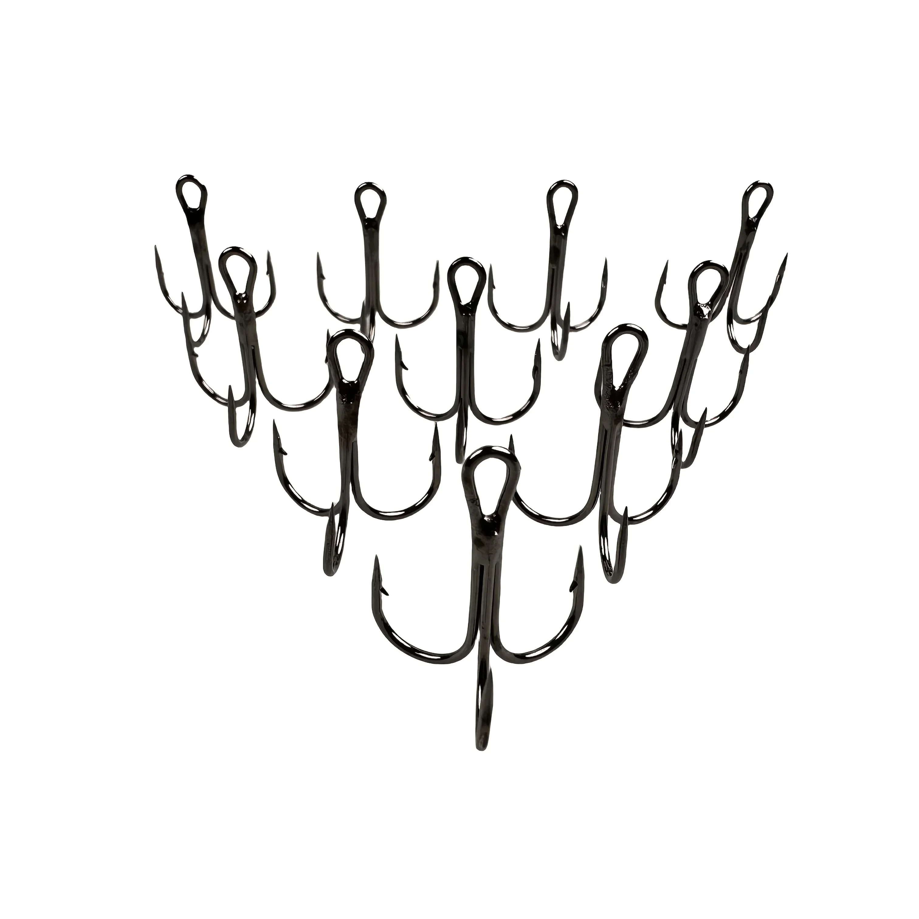 100 Pcs Silvery Three Hook Set High Carbon Steel Fish Hook With Barb Road Sub Hook Soft Bait Fishing Apply Reservoir Pond River - imagen 3