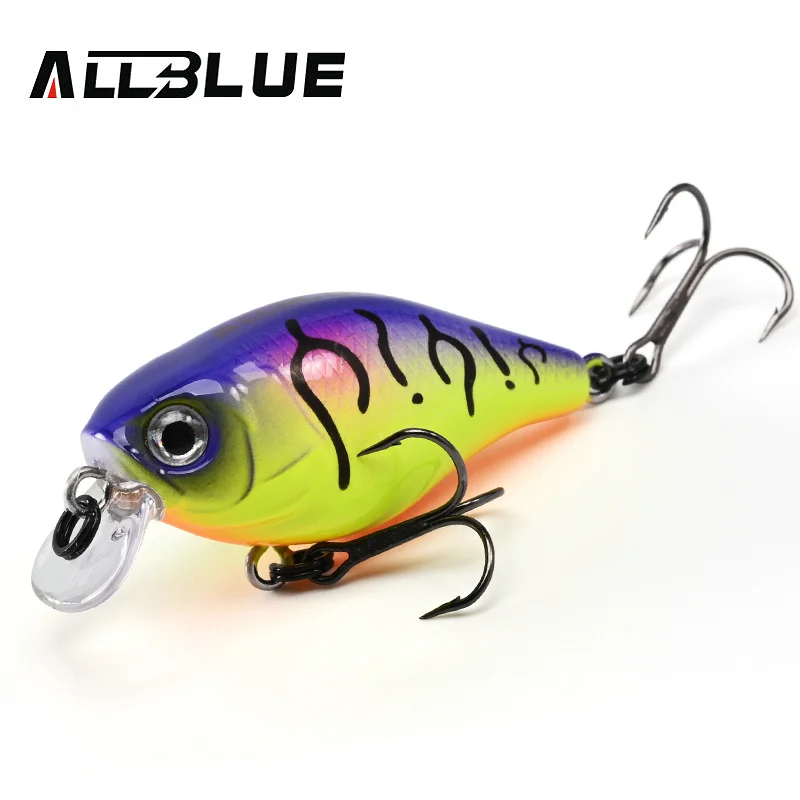 ALLBLUE-señuelo de pesca duro, Crankbait 38mm 4g, sonajero poco profundo, flotante, pececillo, manivela Artificial, aparejos de trucha - imagen 4
