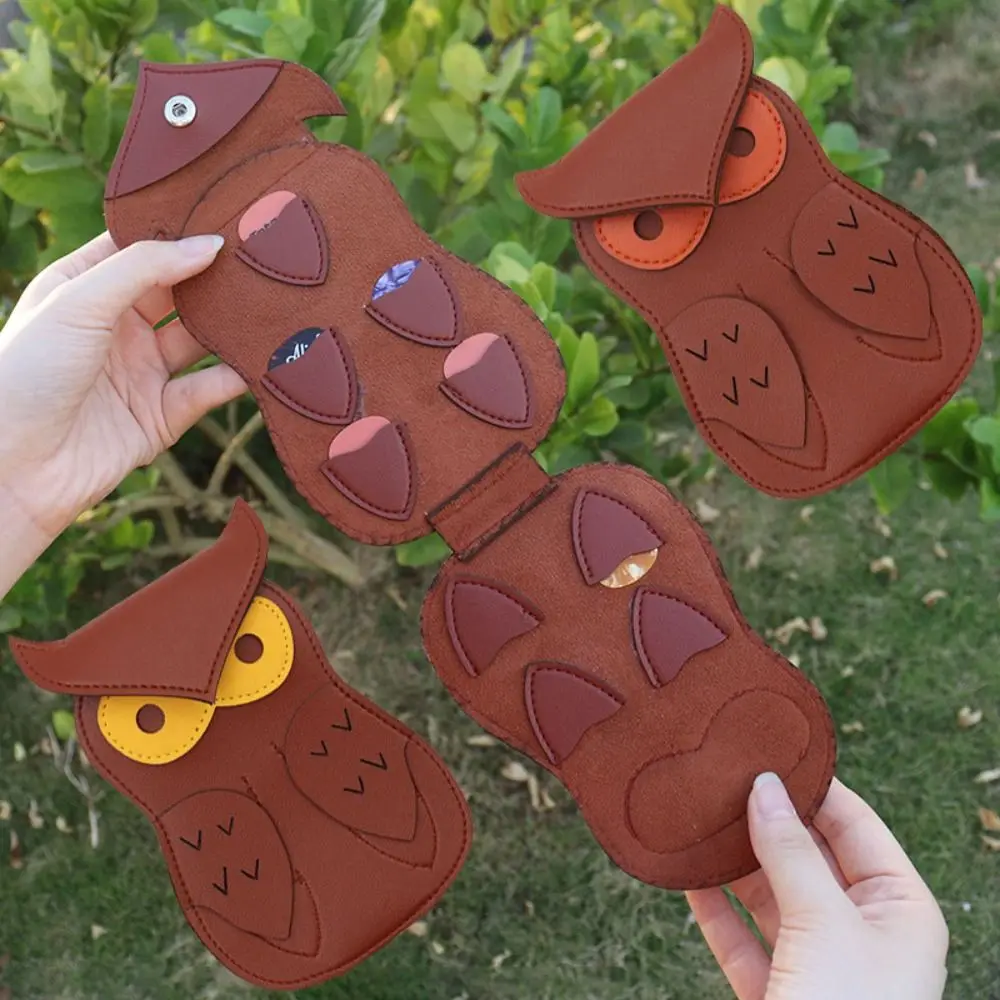 Guitarrista para jugadores, estuche protector para púas de guitarra en forma de búho, Clip para púas de guitarra suave de gran capacidad, bolsa para púas de guitarra de PU duradera para bajo - imagen 3