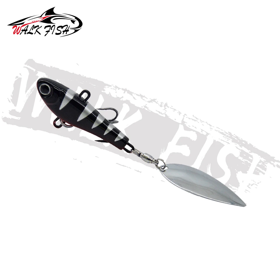 WALK FISH-señuelo de pesca con cabeza de anzuelo, cucharas de rotación VIB, pesca en el océano, Spinner de agua dulce, señuelos de Metal artificiales, 1 Uds., 20g - imagen 3
