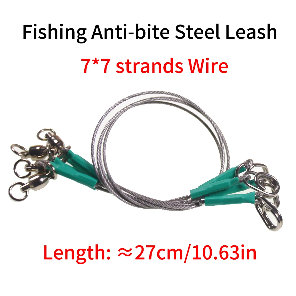 Lionriver Leader Acero Inoxidable Antimordida 7x7 con Clip Giratorio - imagen 2