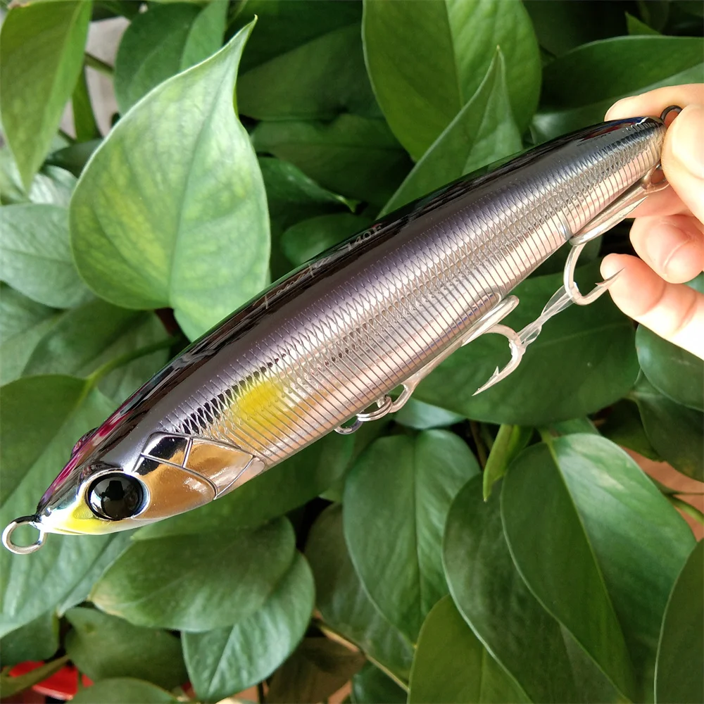 TSURINOYA-señuelo de lápiz para pesca en barco, cebo de 140mm y 46g, para agua salada, flotante, para áreas profundas, 3 unidades - imagen 3